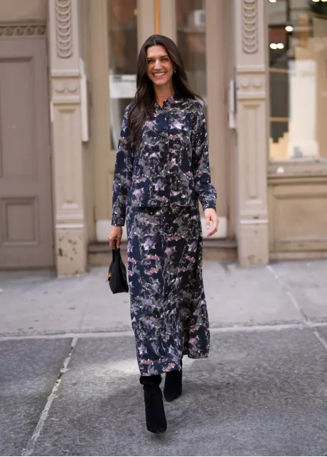 Painterly Abstract Maxi Skirt