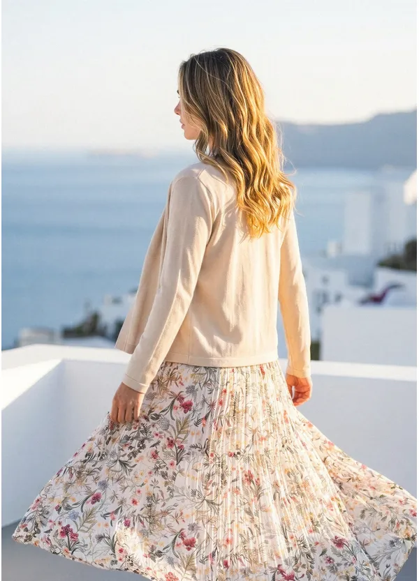 Soft Spring Outfit with Floral Dress