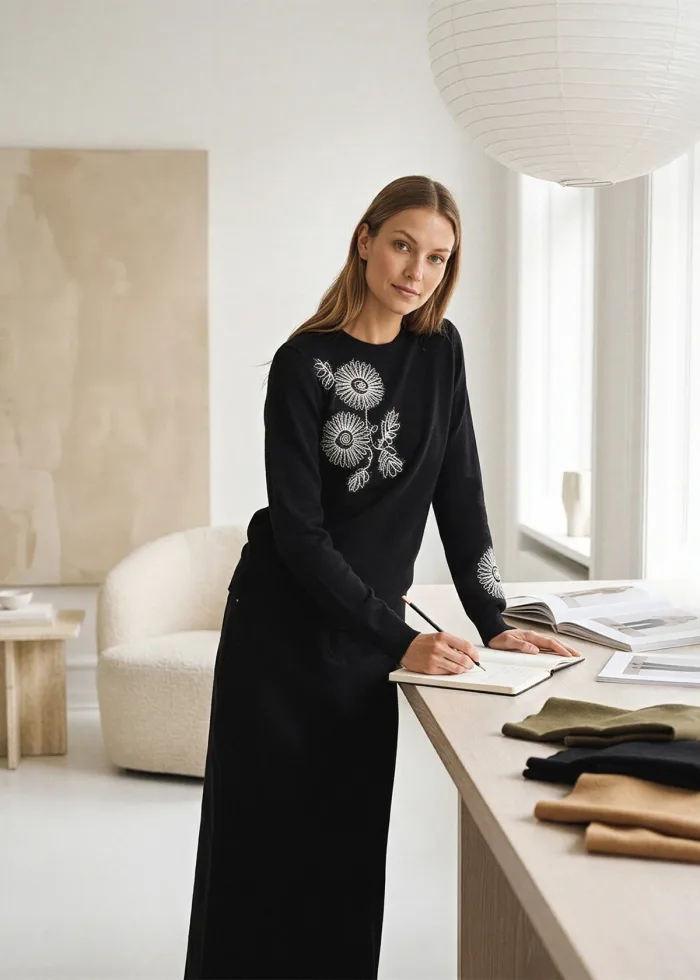 The Black Embroidered Outfit