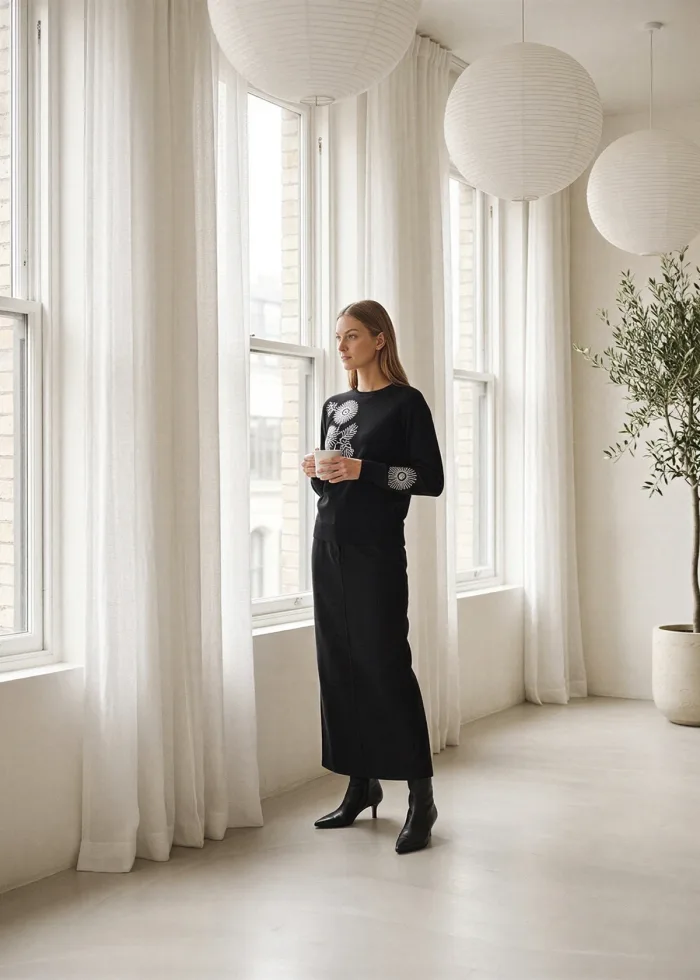 The Black Embroidered Outfit