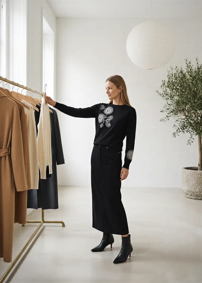 The Black Embroidered Outfit