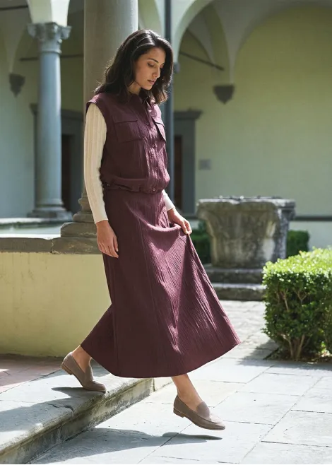 Purple Utility Vest and Skirt Set