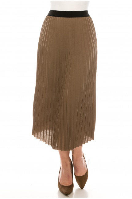 Midi Length Skirt Brown