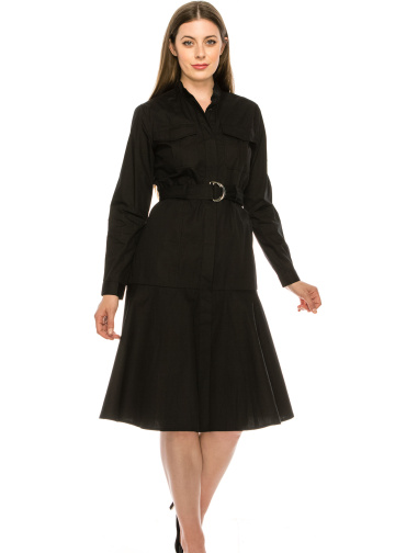 Black Dress With Belt