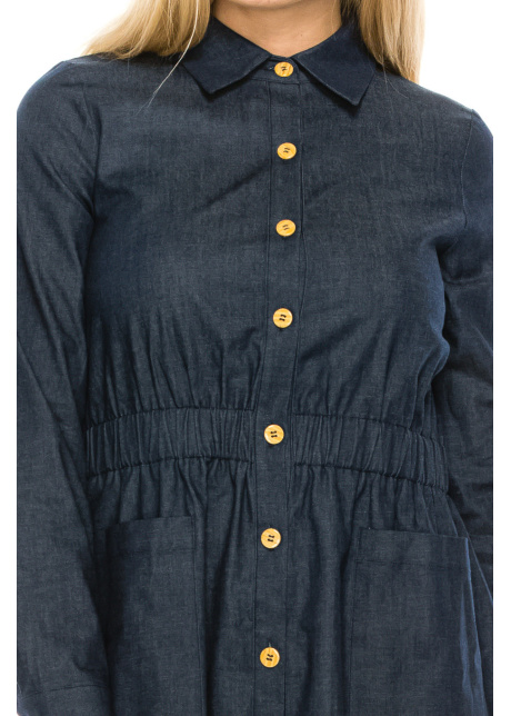 DENIM BUTTON DOWN DRESS