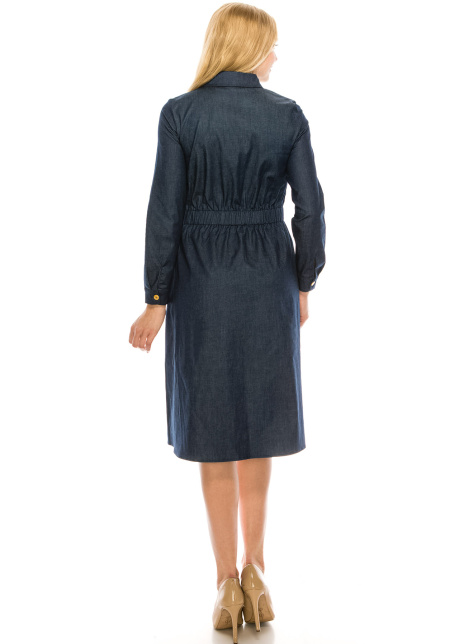 DENIM BUTTON DOWN DRESS