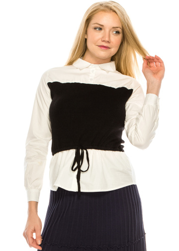 Corseted Button Down