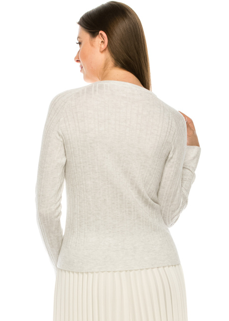 Classic Heather Grey Ribbed Top