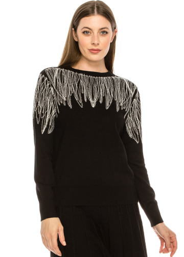 Embroidered detail Top