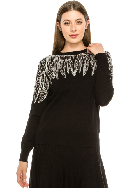 Embroidered detail Top