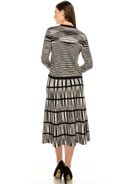 Black and White Abstract Line Sweater