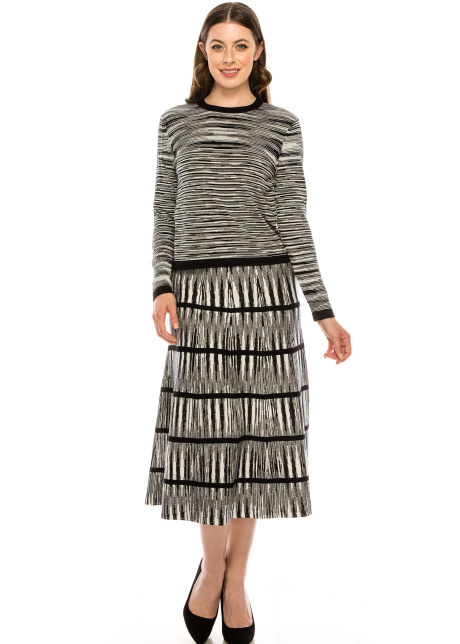 Black and White Abstract Line Sweater
