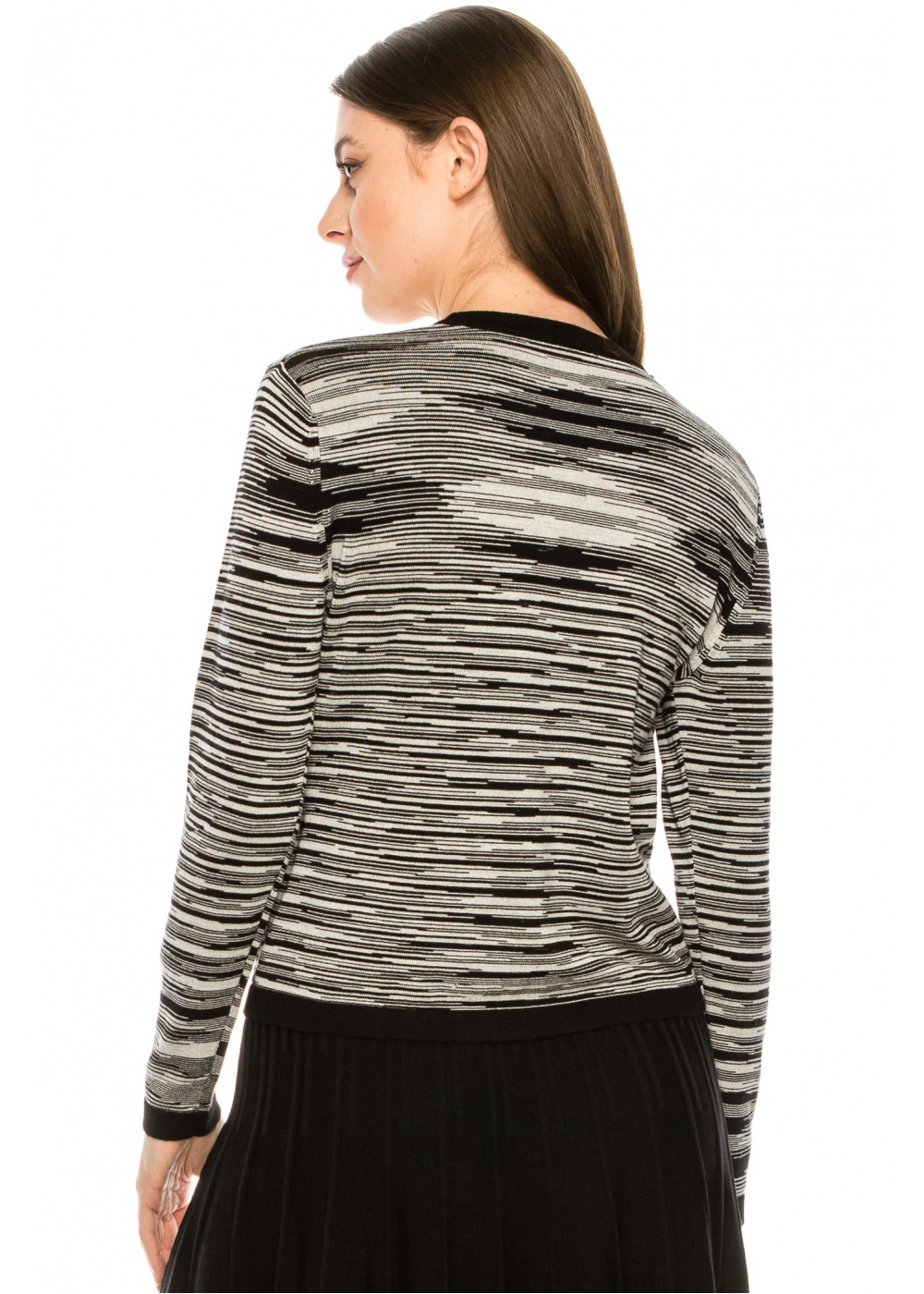 Black and White Abstract Line Sweater
