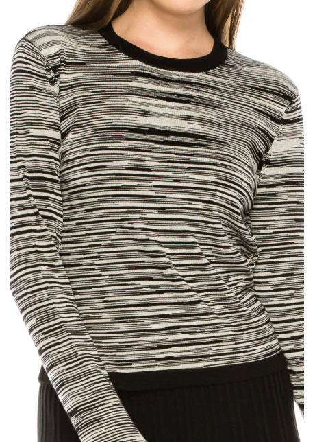 Black and White Abstract Line Sweater