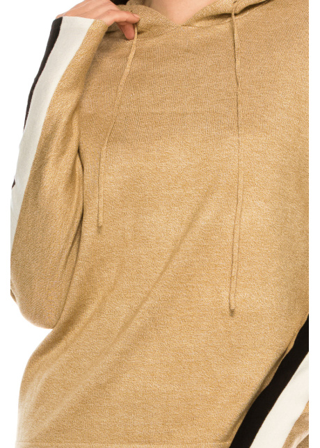 Camel and White Hoodie