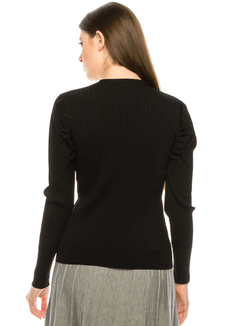 Black Puff Sleeve Shoulder