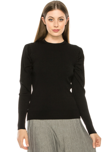 Black Puff Sleeve Shoulder