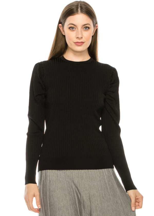 Black Puff Sleeve Shoulder