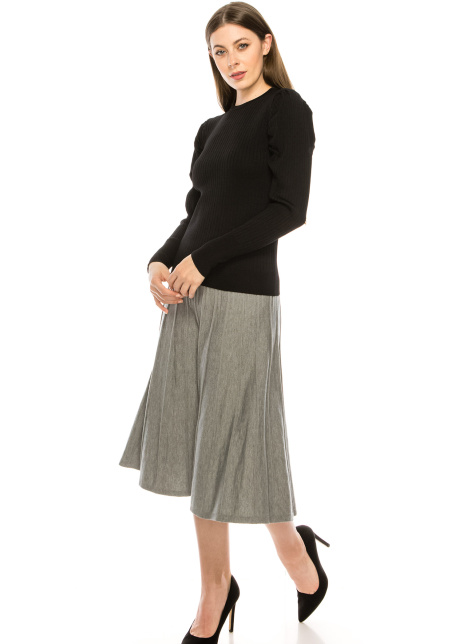 Black Puff Sleeve Shoulder