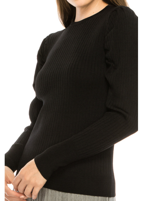 Black Puff Sleeve Shoulder