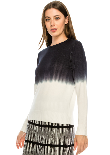 Black and White Tye-Dye Top