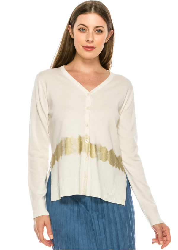 Gold Stripe Cardigan