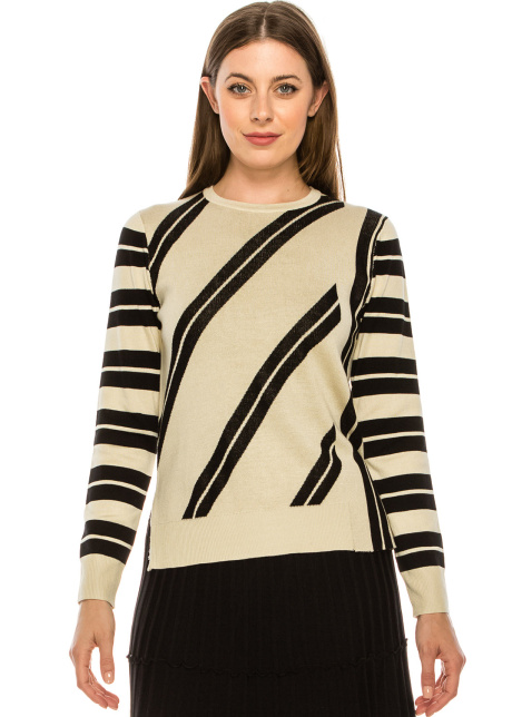 Diagonal Striped Top