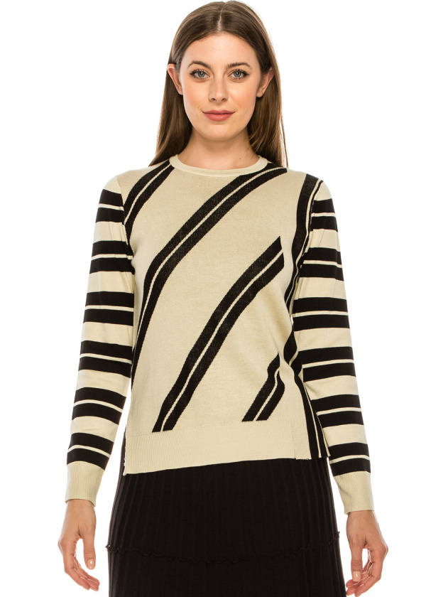 Diagonal Striped Top