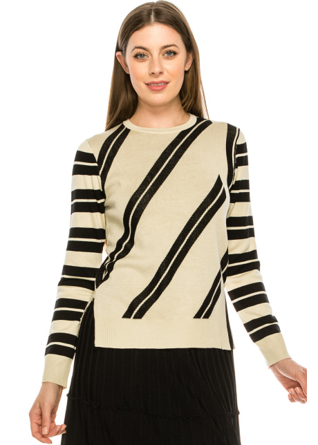 Diagonal Striped Top