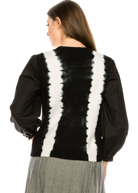 Puffed Sleeve Tye Dye Top