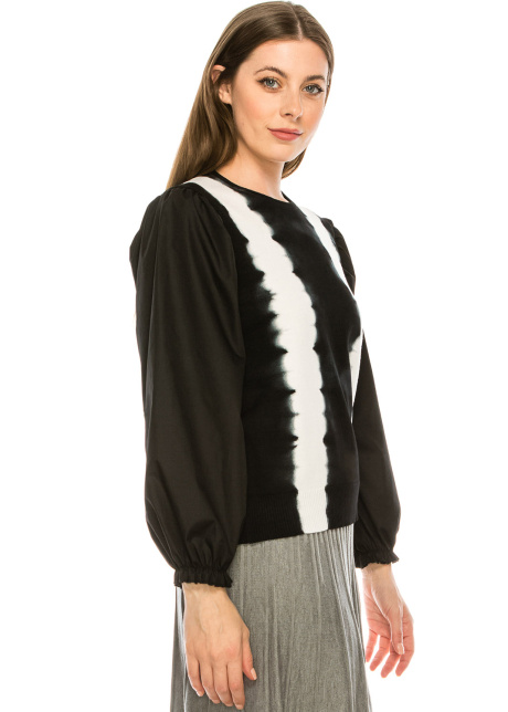 Puffed Sleeve Tye Dye Top