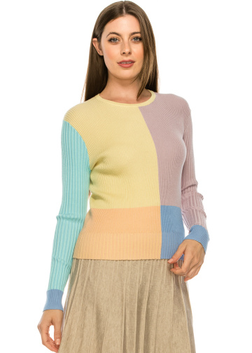 Ribbed Pastel Sweater