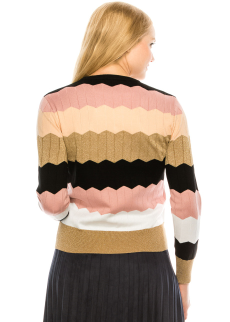 Colored Scalloped Sweater