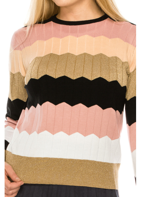 Colored Scalloped Sweater
