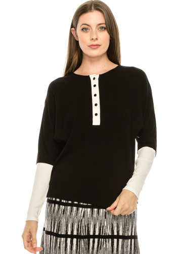 Henley T-shirt Black