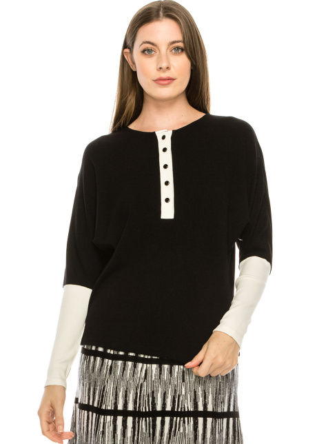 Henley T-shirt Black