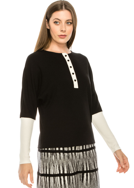 Henley T-shirt Black