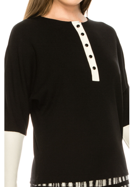 Henley T-shirt Black