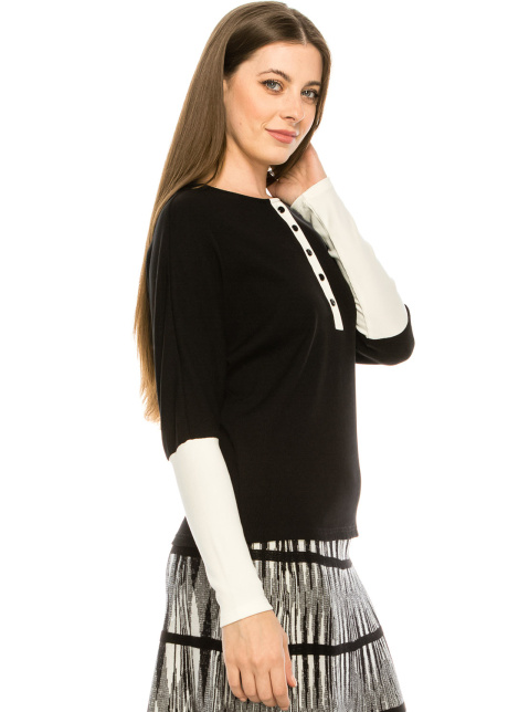 Henley T-shirt Black