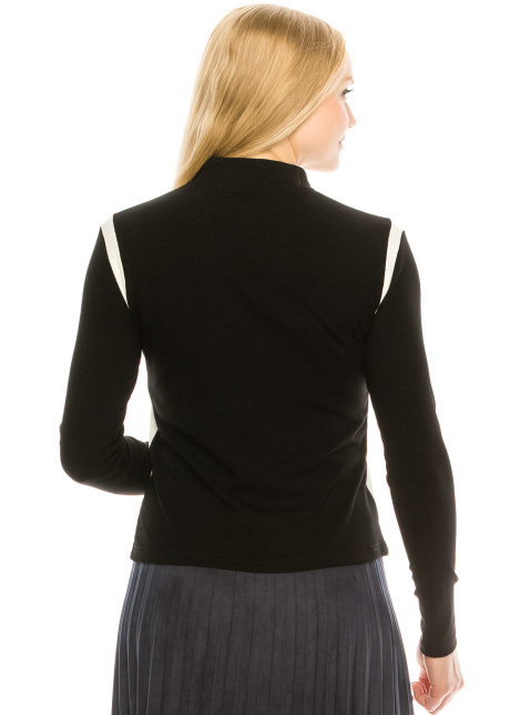 Black Top with White Shoulder Top