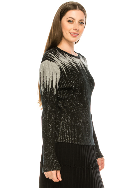 Abstract Drip Shoulder Sweater