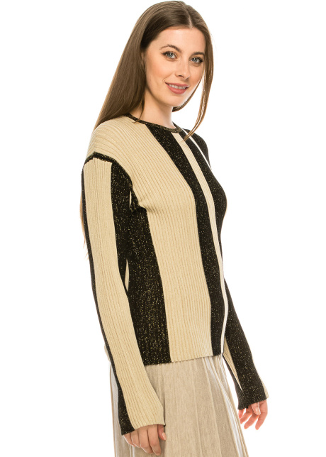 STRIPED RIBBED TOP