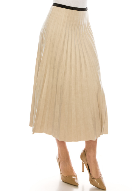 Beige Midi Skirt