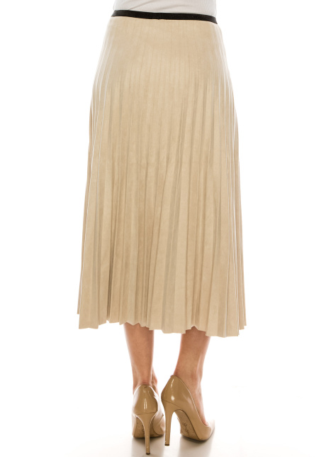 Beige Midi Skirt