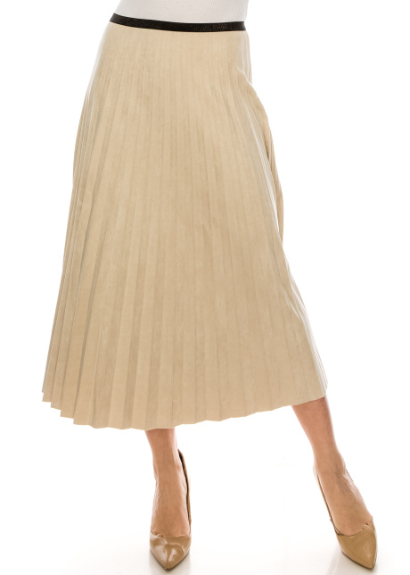 Beige Midi Skirt