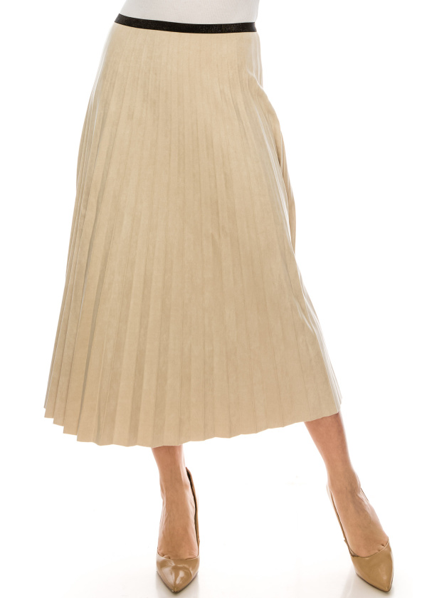 Beige Midi Skirt
