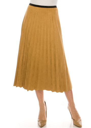 Camel Midi Skirt