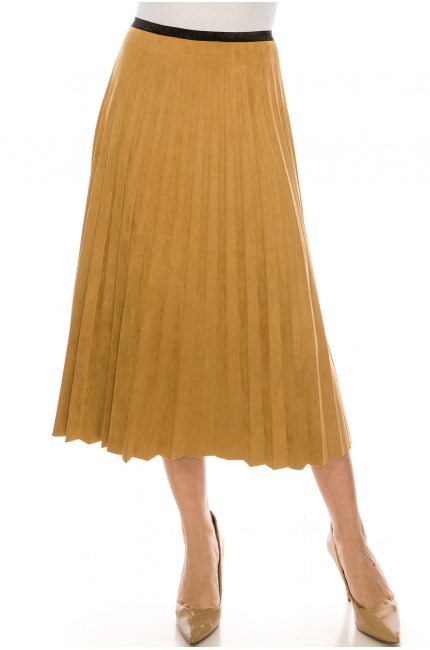 Camel Midi Skirt