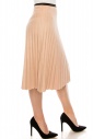 BLUSH PLEATED SUEDE SKIRT