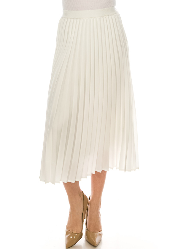Midi Length Skirt White